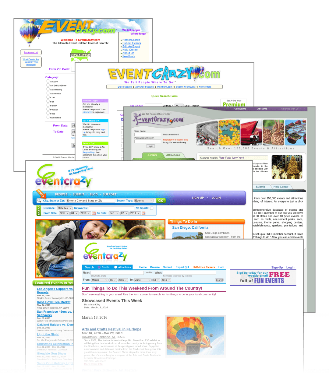 EventCrazy Through The Years